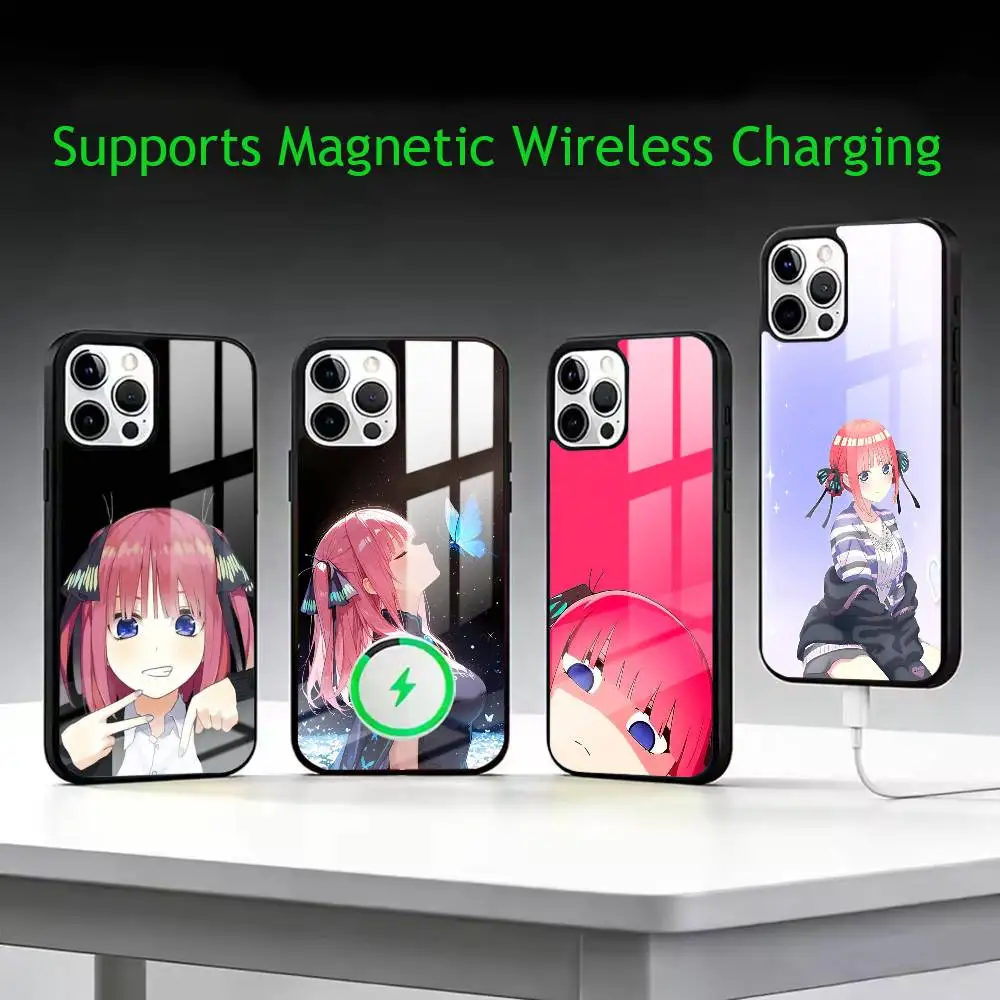 Nino Nakano CUTE Luxury Phone Case For iPhone17,16,15,14,13,12,11 Plus,Pro Supports Magnetic Wireless Charging