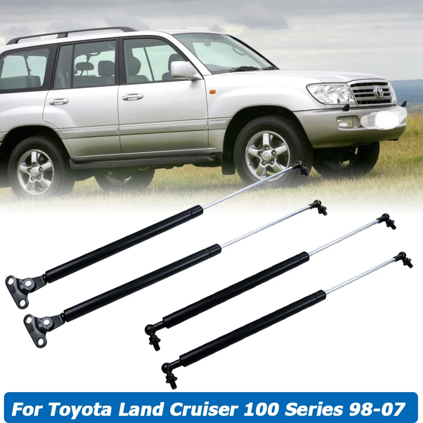 

Front Bonnet Hood + Rear Tailgate Gas Struts Shock Lift Supports Rod For Toyota Land Cruiser 100 Series Lexus LX470 1998-2007