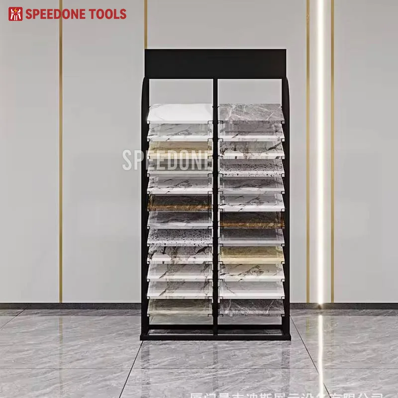 custom.Heavy Duty Flooring Metal Ceramic Tile Storage Display Rack Stand Lazed Slab Tile Display Racks Show