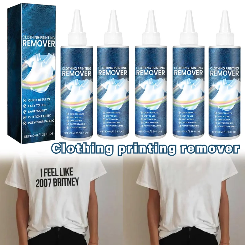 100/200/300ML Portable Clothing Printing Remover Fast Acting Fabric Ink Print Stripper For Daily Household Garment Use