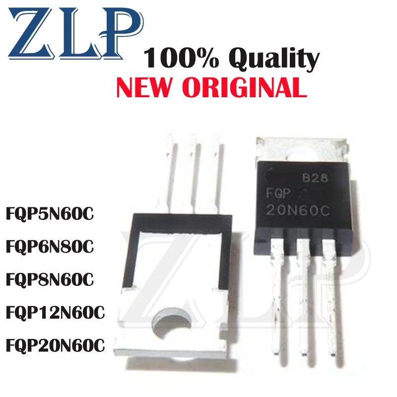 10 قطعة FQP8N60C إلى 220 8N60C FQP6N80C 6N80C FQP5N60C FQP5N60 FQP12N60C FQP12N60 FQP20N60C 20N60 20A600V جديد MOS FET الترانزستور