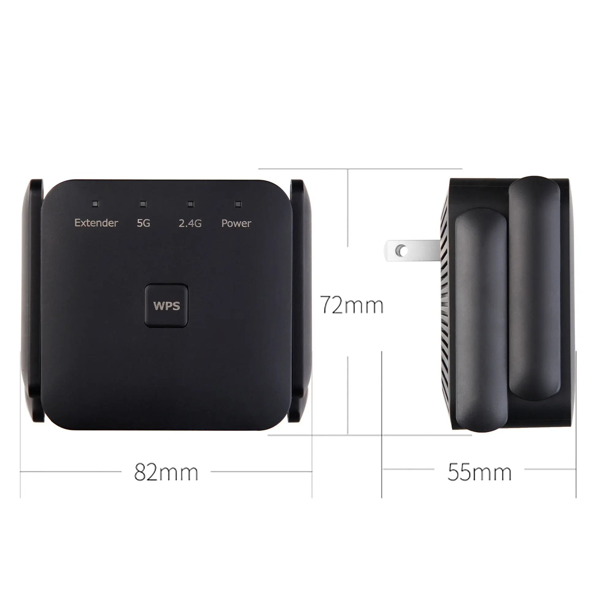 EDUP 1200Mbps WiFi Repeater Extender One Click WPS Dual Band 4 Antennas Wireless WiFi Repeater Network Extender Long Range Home