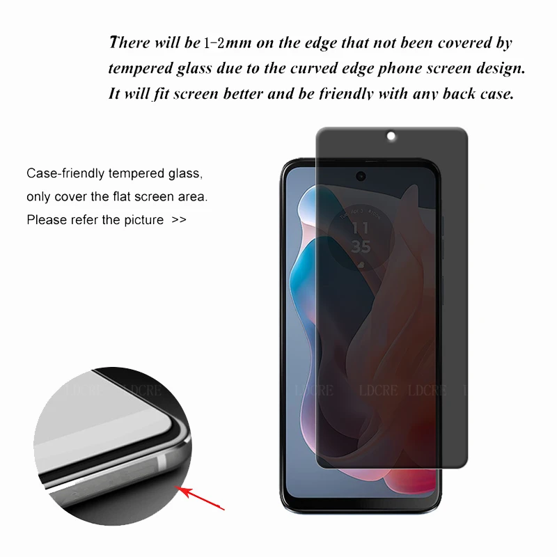 4Pcs For Moto G Play 2024 Glass Motorola Moto G Play 2024 Screen Protector 9H Anti-Spy Privacy Tempered Glass Moto G Play 2024