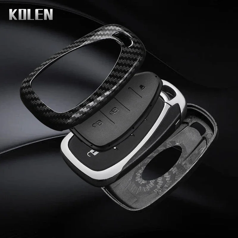 ABS Carbon Fiber Car Key Case Cover For Chevrolet Malibu Blazer Traverse Onix Equino Volt Bolt Trax Orlando Cruze Spark Camaro view 5