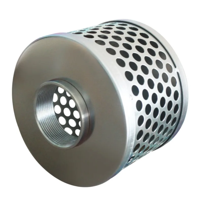 Round Hole Suction Strainer Filter for Pumps Garden Hose Strainer Rust Proof  & Corrosion Proof Thread / With Tube Plated Steel