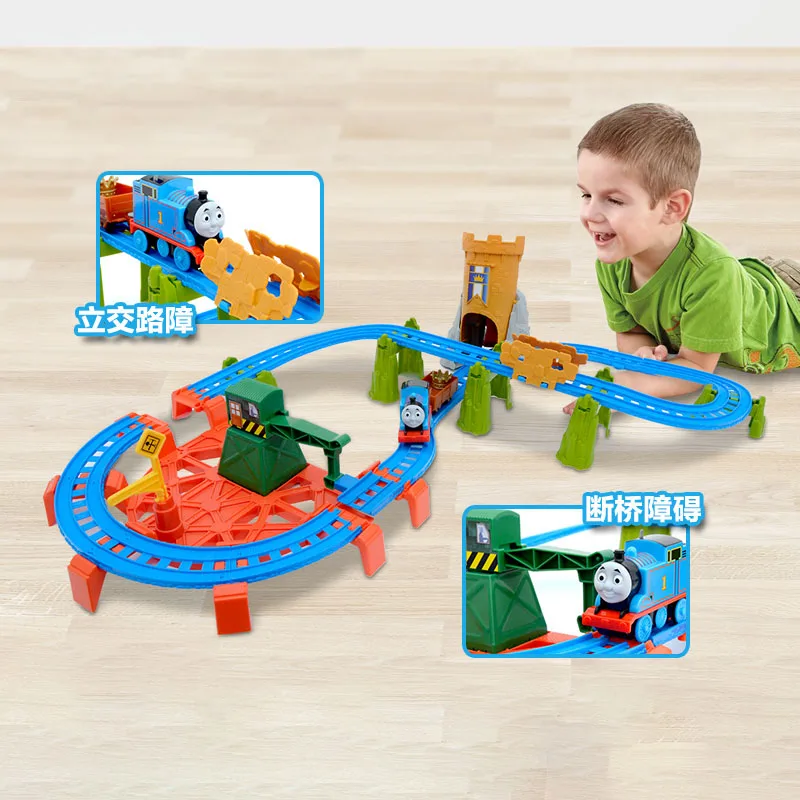 Original Thomas and Friends Castle Adventure Electric Train Track Set Motorized Railway Educational Car Toys for Boys Oyuncak