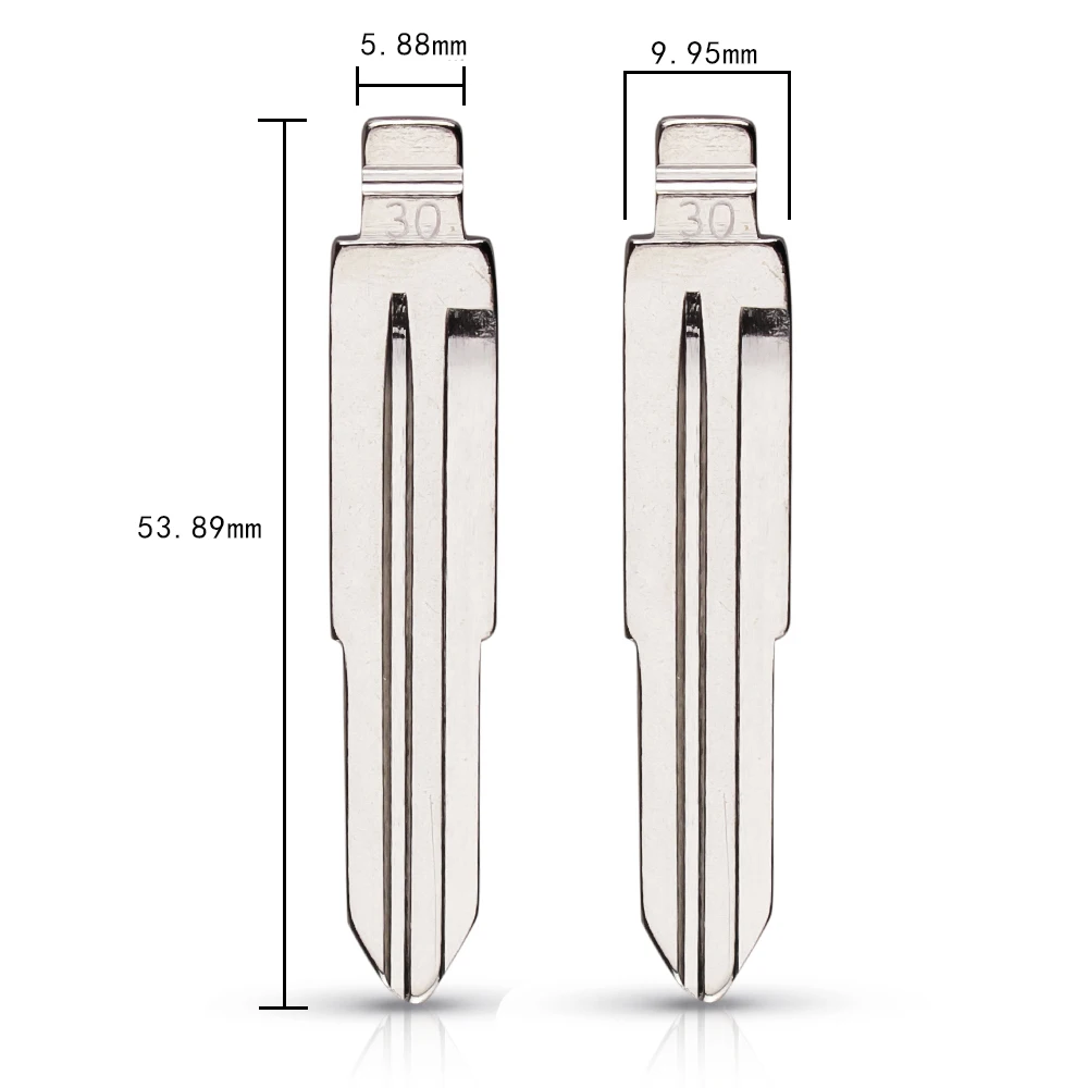 KEYYOU metalowe puste Uncut obrotowe KD klucz zdalny typ ostrza #30 dla klucza Zhonghua nr ostrza 30