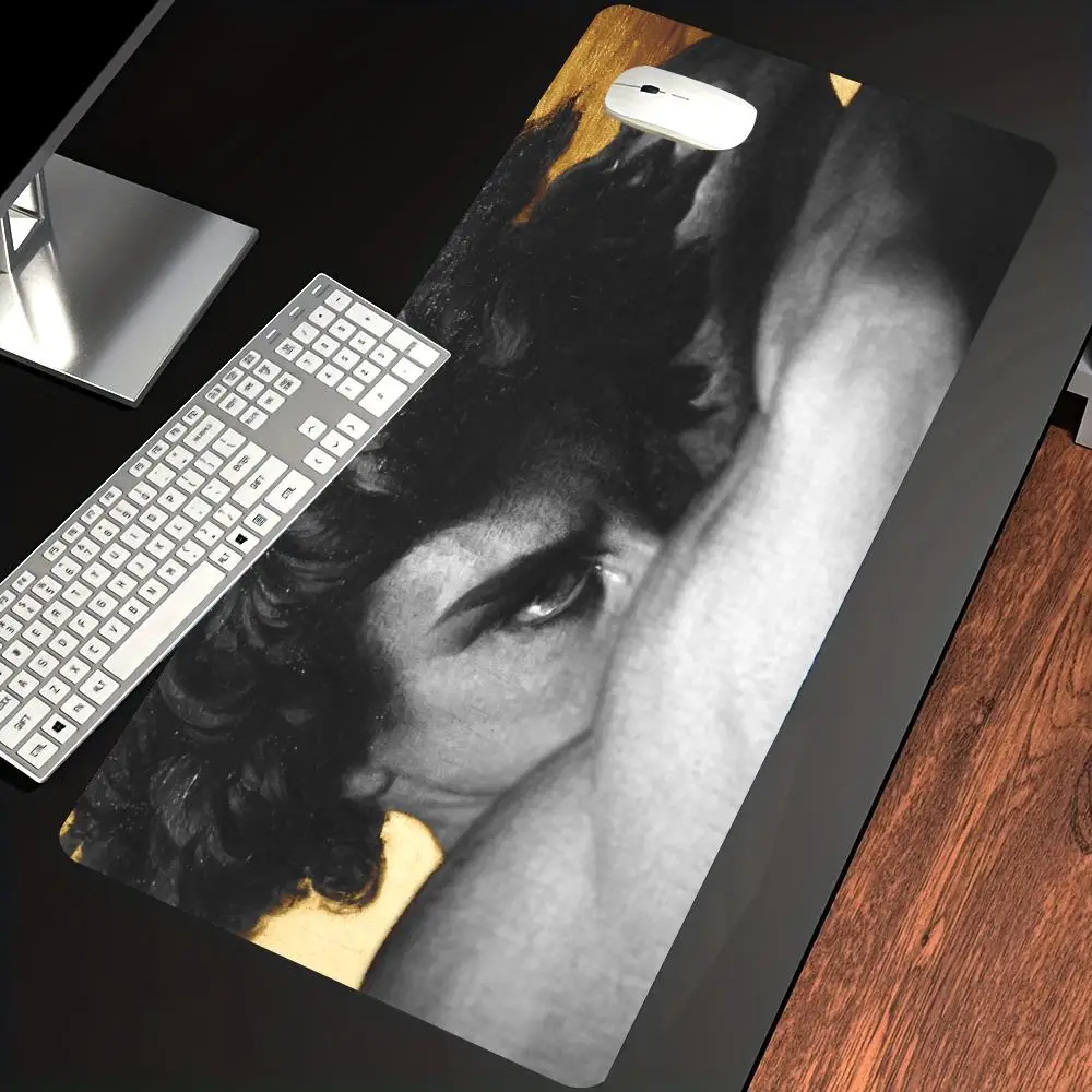 

HYBXAXC Vintage Black White Artistic Portrait Mouse Pad Large Desk Mat Non-slip Rubber Office Mousepad