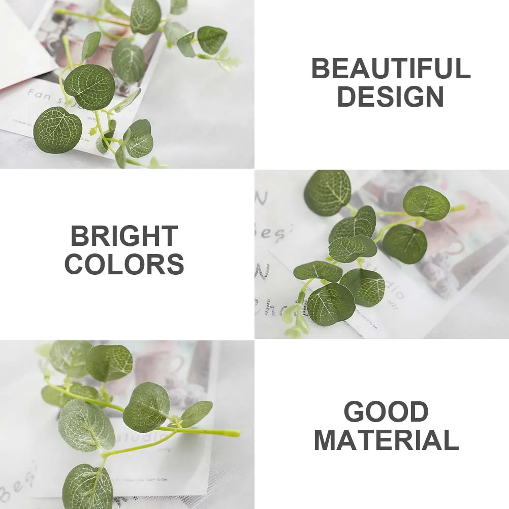

40PCS Bright Artificial Eucalyptus Plants Fresh-Looking Accents for Party Decorations