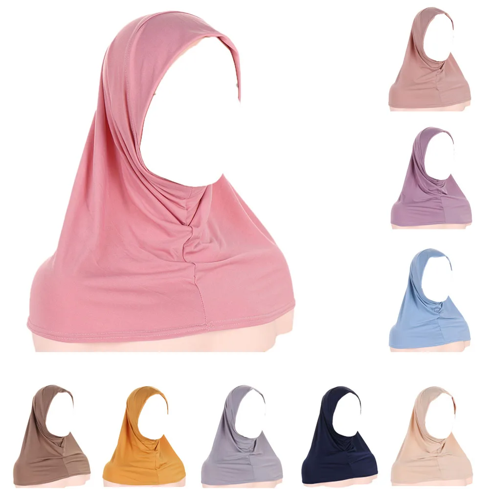 

Underscarf Hijab Cap Neck Cover Muslim Women Veil Ladies Hijab Scarf Turban Muslim Fashion Bonnet for Women Inner Cap Jersey