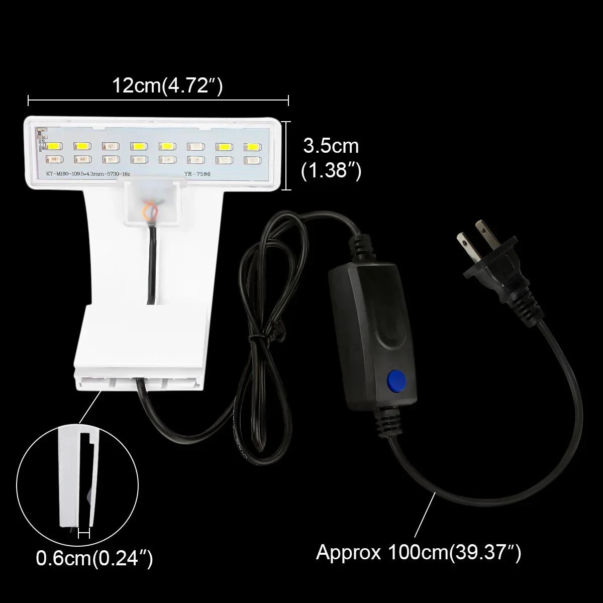 5W Aquarium LED Light, Mini Fish Tank Clip Lamp, Full Spectrum Reef Light, Muticolor LEDs,3 Model Color Change for 1-3 Gal Tank