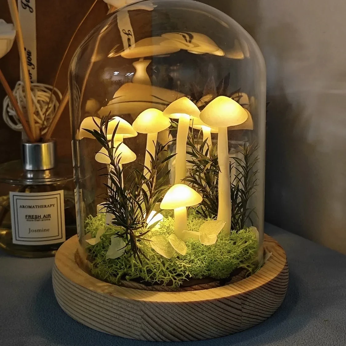 Lámpara de seta DIY, paquete de Material de luz nocturna Linda y creativa para regalos de cumpleaños a amigos, decoración de escritorio para niñas amantes