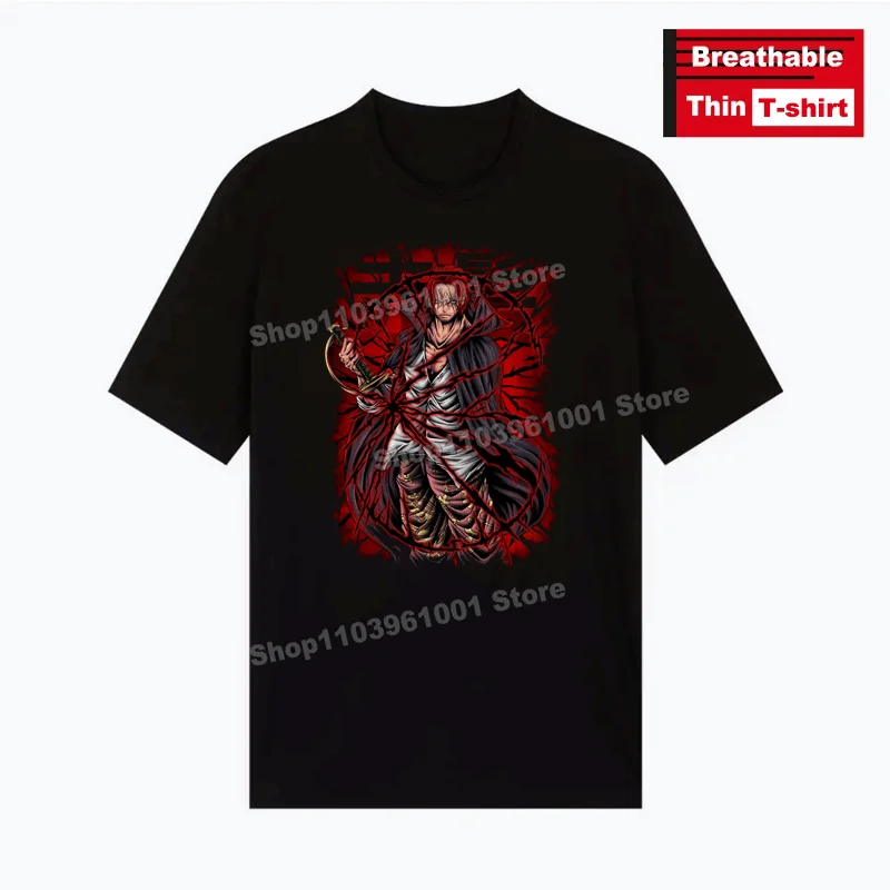 

Japanese Popular Anime Printed - Shanks T-shirts y2k Hip Hop Street Men Women Casual Short Sleeve Tees Breathable Thin T Shirt