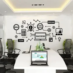 Large Office Teamwork Success Hard Work Wall Sticker Dream Team Inspirational Motivational Quote Geek Wall Decal Vinyl Decor O67