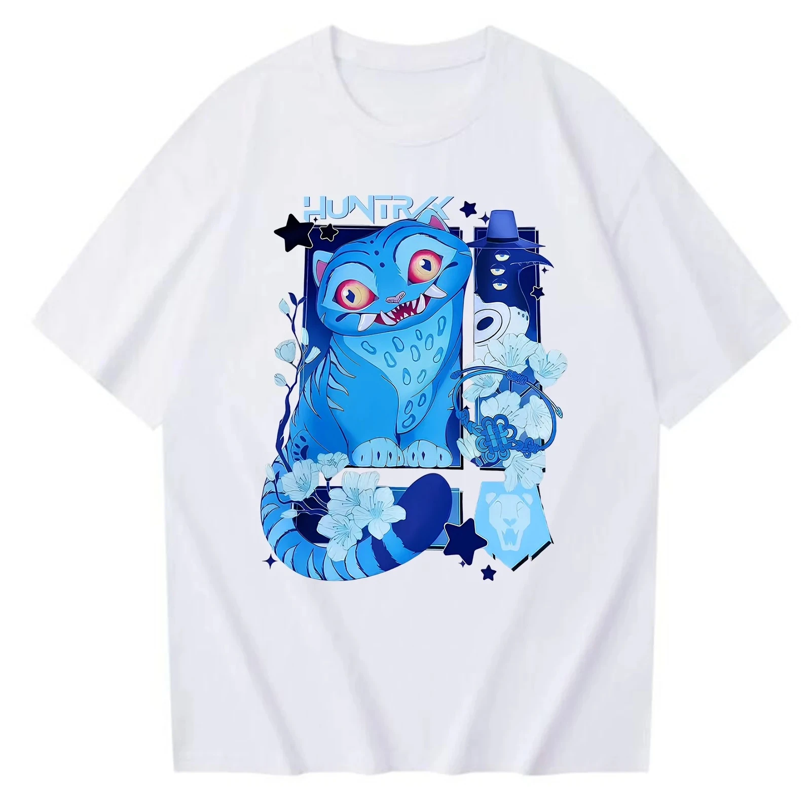 KPop Demon Hunters Derpy Tiger 2025 New Movie Harajuku O-neck Casual Shirt Gift Women Hip Hop Retro Fashion T-shirt Casual Tops