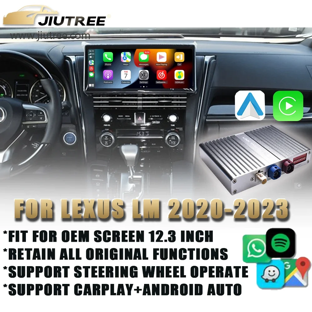 

Система Linux для Lexus LM 2020-2023, беспроводная Apple CarPlay, Android, стереообновление, OEM-экран, комплект для модернизации, интерфейсная коробка