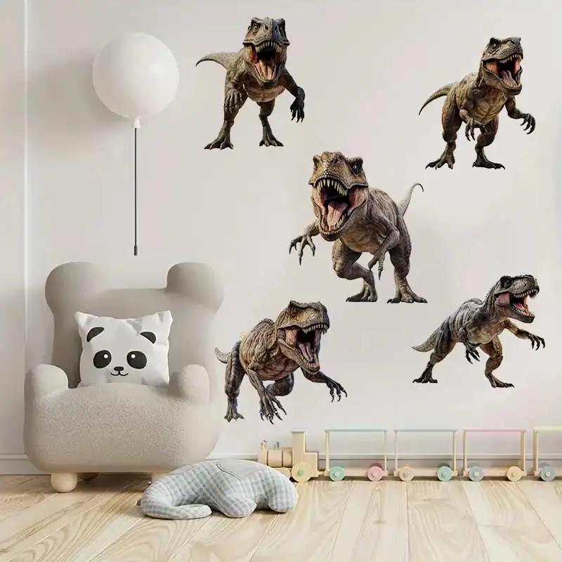 

Dinosaur Wall Sticker Kids Room Decor Bathroom Toilet Living Room Decor Cabinet Refrigerator Home Decor Decals M1240