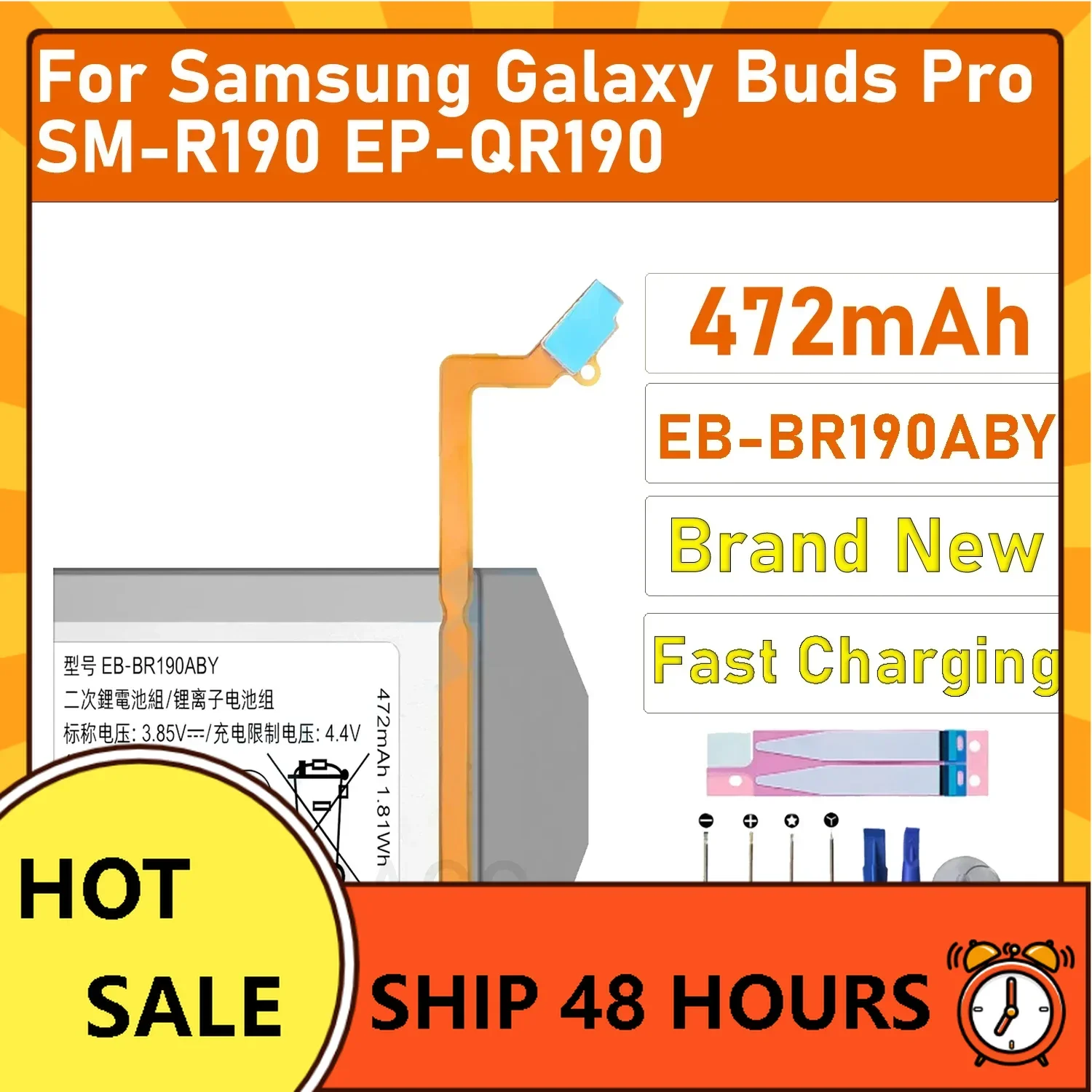 

Сменный аккумулятор EB-BR190ABU для Samsung Galaxy Watch Bude Pro, аккумуляторы высокой емкости + инструменты