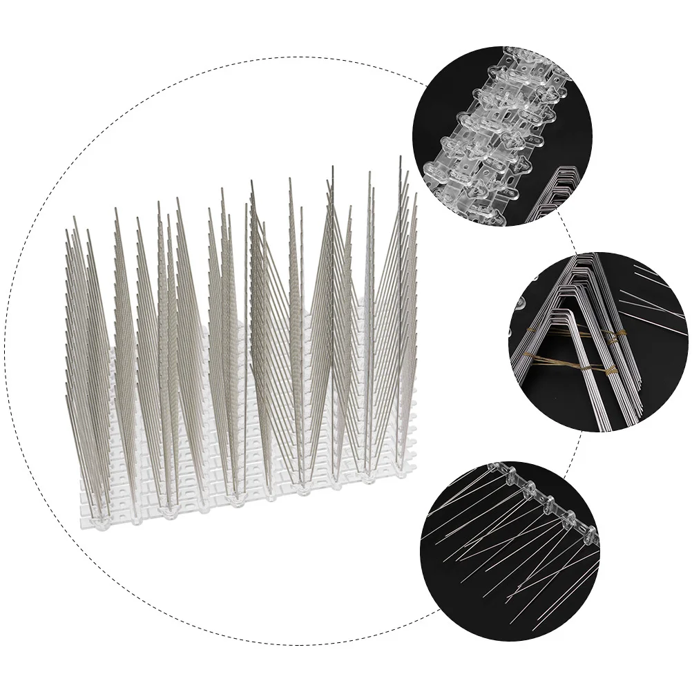 

5pcs Stainless Steel Bird Spike Rust-Resistant Outdoor Garden Fence Courtyard Pigeon Repelling Tool Adjustable Bird Needle Keep