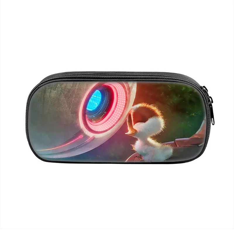 Tas Kotak Pena Anime Kartun Robot Liar untuk Siswa Kotak Pensil Ritsleting Perlengkapan Sekolah Kapasitas Besar