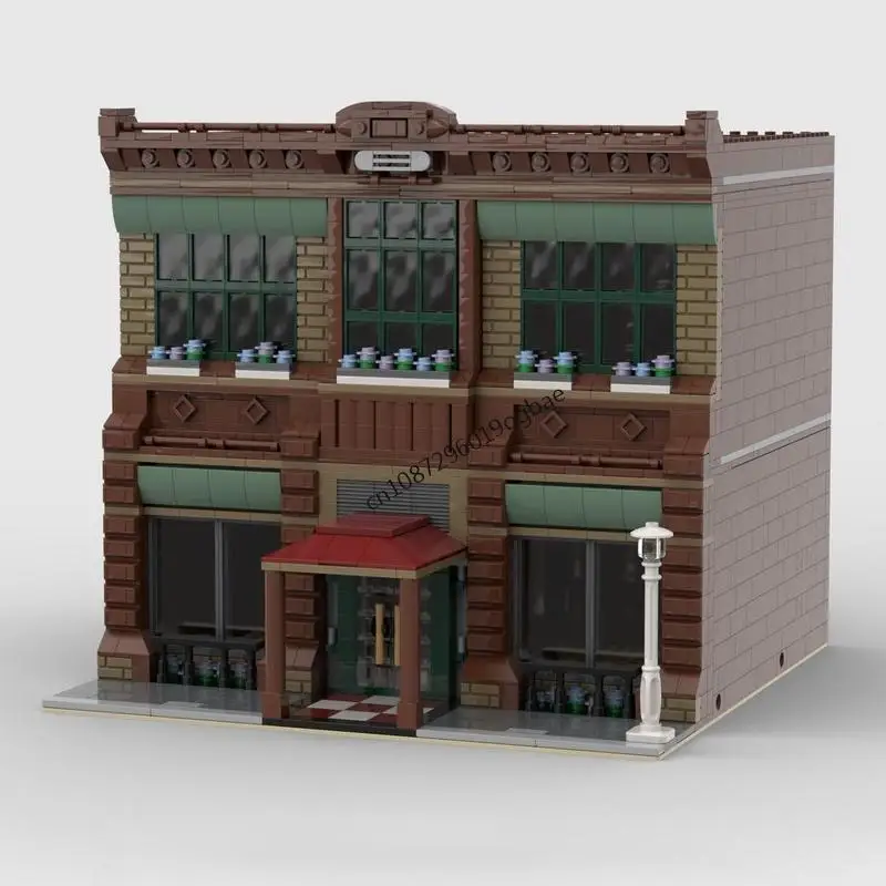 

New 1616Pcs City Hot Selling Street View Moc Modular Empty Brown Model Building Blocks Diy Creative Ideas Kids Toy Birthday Gift