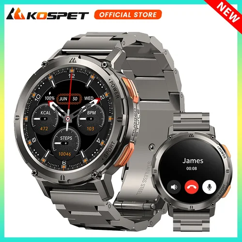 KOSPET-reloj inteligente T2 Ultra para hombre, accesorio de Pulsera Original con Pantalla AMOLED de 1,43 pulgadas, control de voz, IA, Bluetooth, llamadas y seguimiento de actividad física reloj inteligente electronico