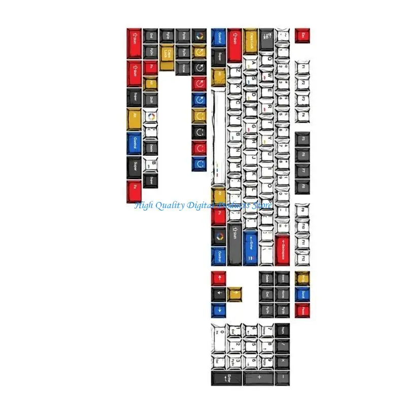 U2je Classical Minimalisten Styles 136Key PBT KeyCaps Compatibel voor volledige mechanische toetsenborden KeyCaps vervanging