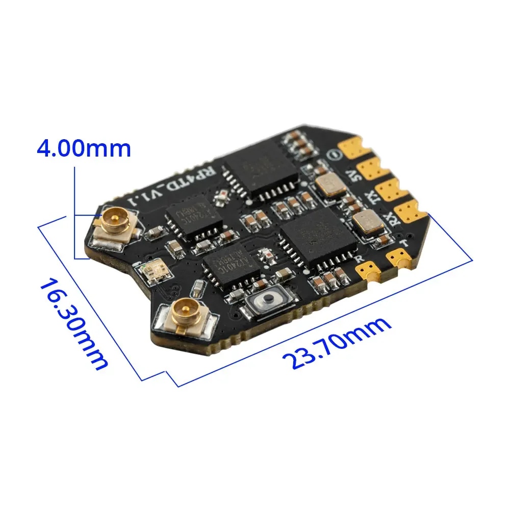 Radiomaster RP4TD ExpressLRS 2,4 Ghz, Nano receptor de doble canal TCXO con WIFI integrado