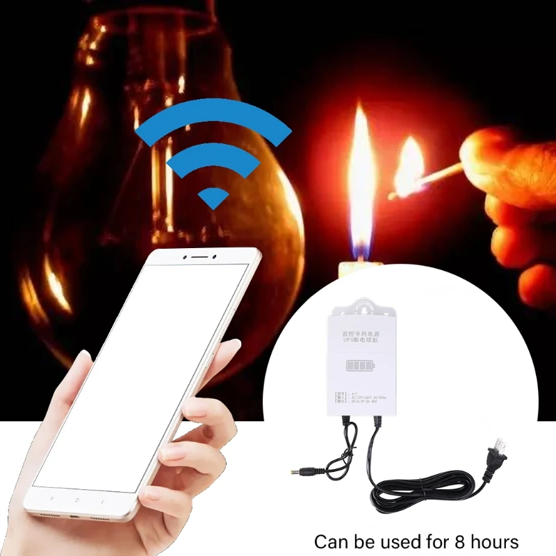 مصدر طاقة غير منقطع 12 فولت-2 أمبير لواي فاي، راوتر، مودم، كاميرا أمان صغيرة، بطارية UPS احتياطية، حامي عرام الأمان #5