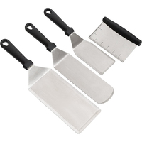 2/4Pcs Metal Spatula Griddle Accessories Set, Stainless Steel Scraper Flat Spatula Pancake Flipper Burger Turner for BBQ Grill