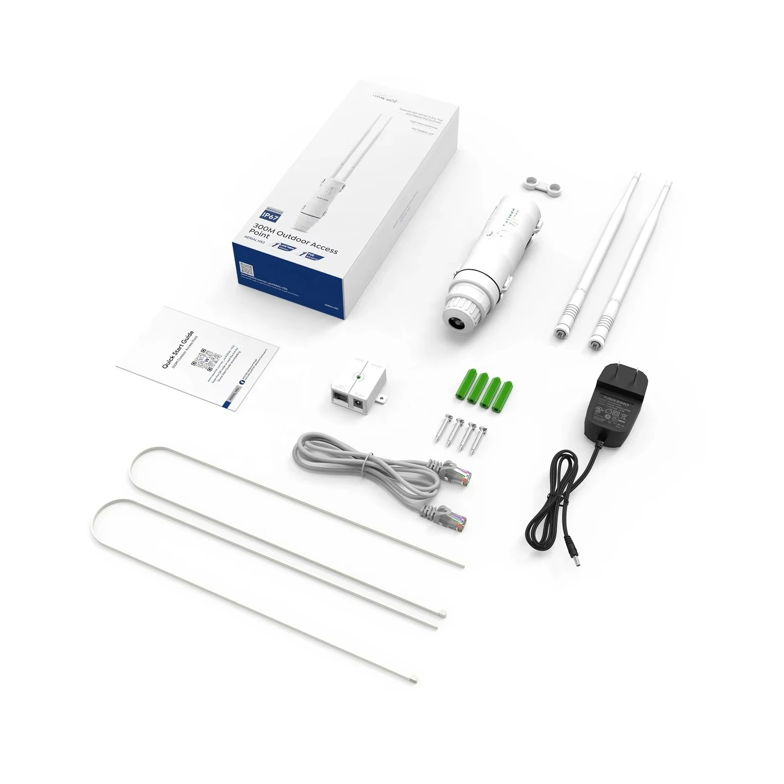WAVLINK WN570HN2 300Mbps WiFi Router with VPN Outdoor Wireless AP & Range Extender PoE 2 External Antennas 2.4GHz
