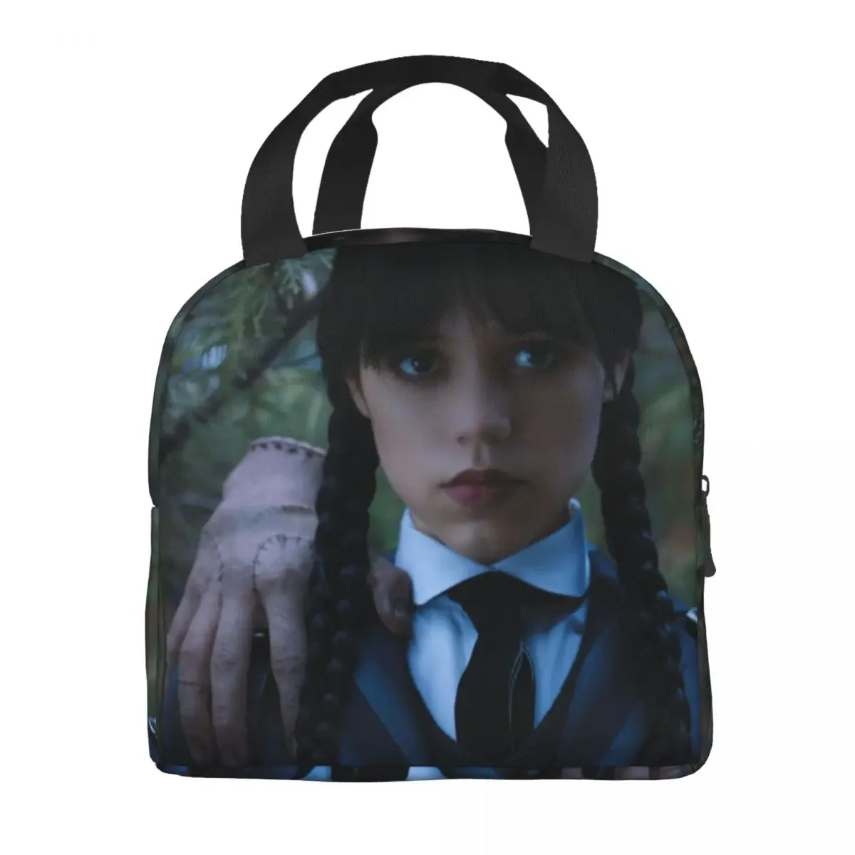 Wednesday Addams Insulated Lunch Bags for Camping Travel Comedy Horror TV Leakproof Thermal Cooler Lunch Box Women Children