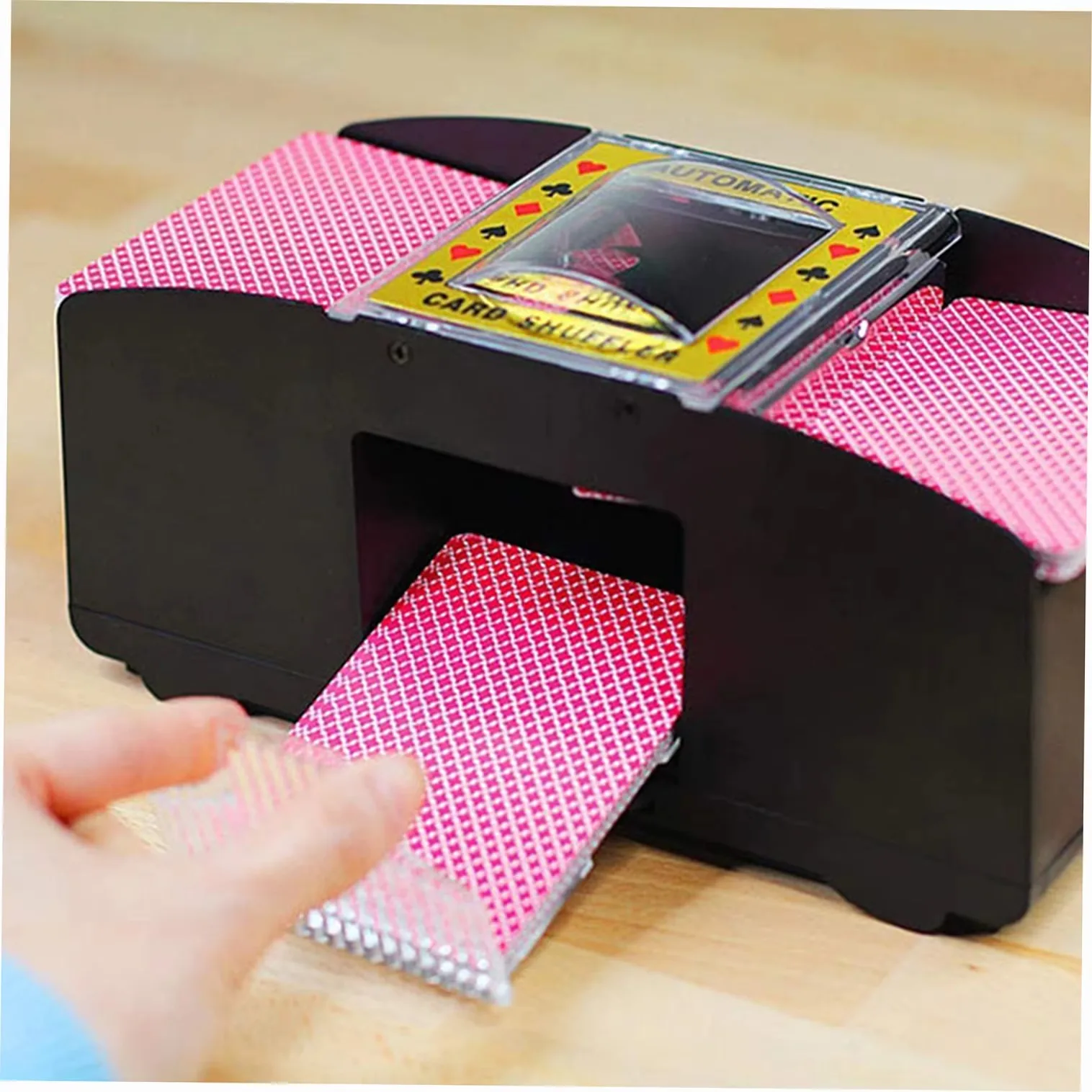 2 mazzi di carte automatiche mescolatore di carte da gioco automatico mescolatore mixer giochi distributore di macchine selezionatrici da poker per viaggi a casa
