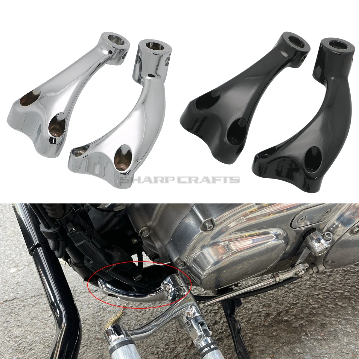 Motorcycle Forward Controls Complete Front Foot Peg Rest Mount Linkages Levers For Harley Sportster XL 883 1200 XL883 2004-2021