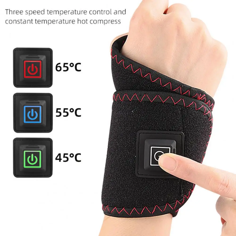 

Wrist Sleeve Cordless Wrist Heating Pad with 3 Heat for Carpal Tunnel Relief Arthritis Pain Support Electric Hand for Travel
