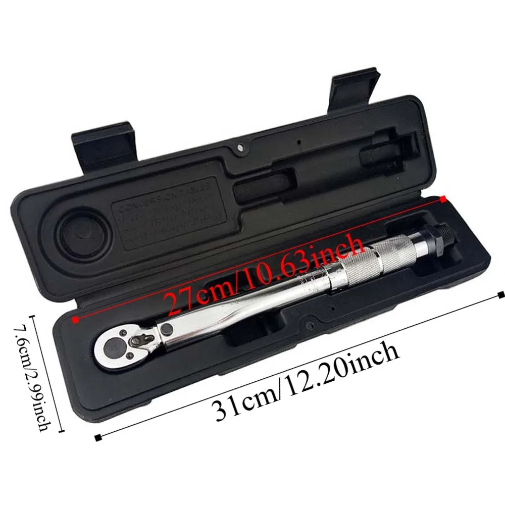 5-25N-m Preset Torque Wrench 1/4 Inch Adjustable Torque Tool Universal Handheld Ratchet Torque Wrench Mountain Bike