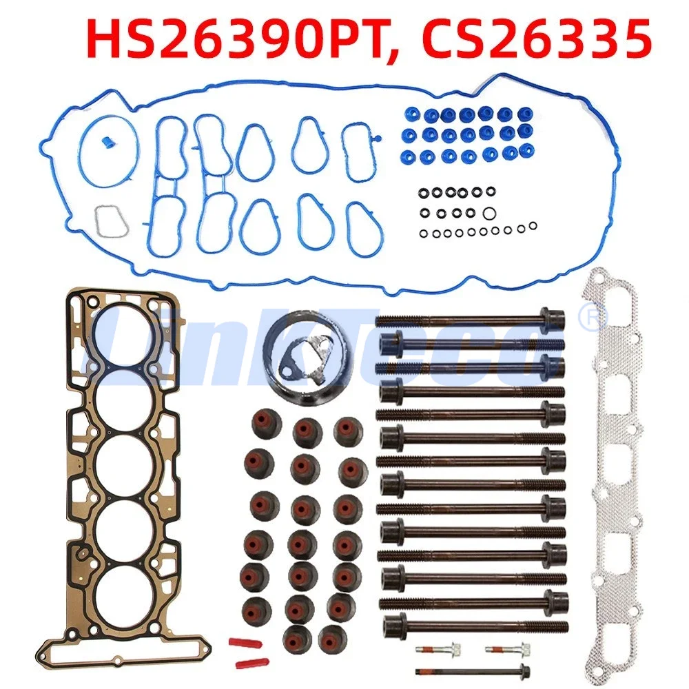 Cylinder Head Gasket Set Bolts Lifters Rock Arms Timing Kit Valves Fit 3.7 L L5 For 07-12 Chevrolet Hummer H3 GMC Isuzu 3.7L