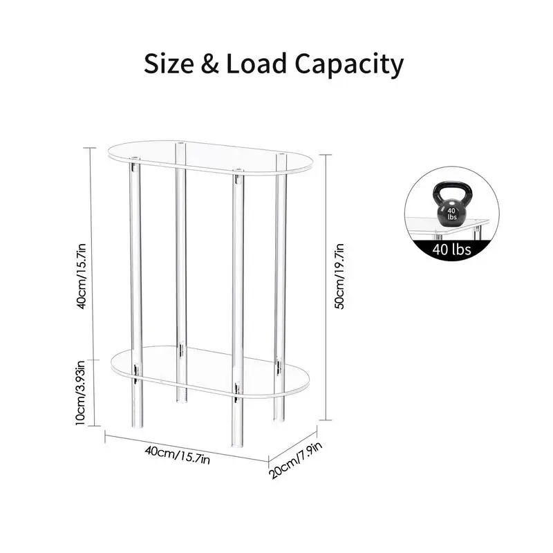 Sofa Table Side Transparent Tea Tables Auxiliary Table Acrylic Storage Cabinet Nightstands Acrylic Coffee Table For Bedroom