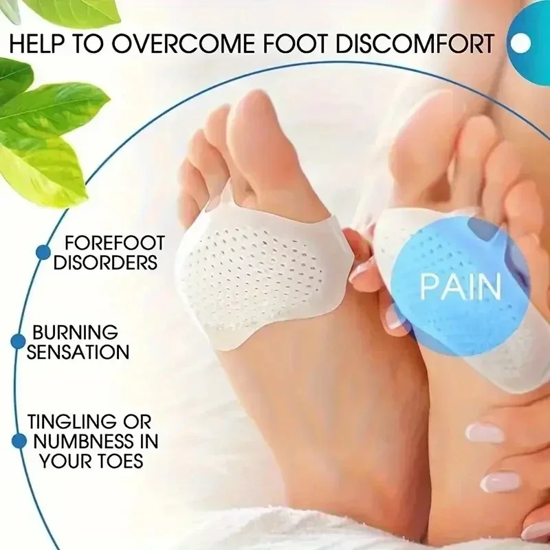 Protecteurs de pieds antidérapants, semelles intérieures en Silicone pour l'avant-pied, demi-taille, coussinets pour l'avant-pied pour femmes, talons hauts, Anti-usure