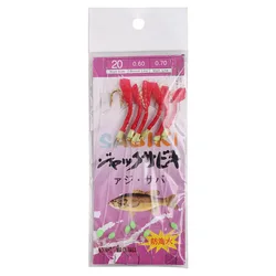 6 hooks Sabiki Luminous Bait Mackerel Pesca Tackle Rigs Saltwater Artificial Fishing Lures String Hooks Feather Lures Crochet