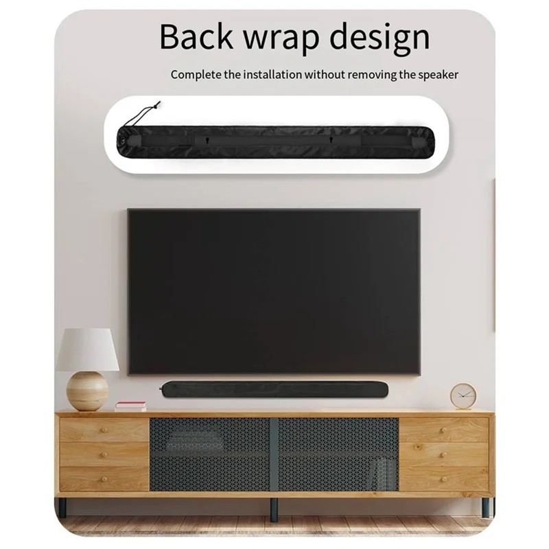 -ESTR Cocok untuk Penutup Debu Speaker TV Sony S100F, Pengganti Casing Penyimpanan Pelindung Speaker TV Strip Panjang