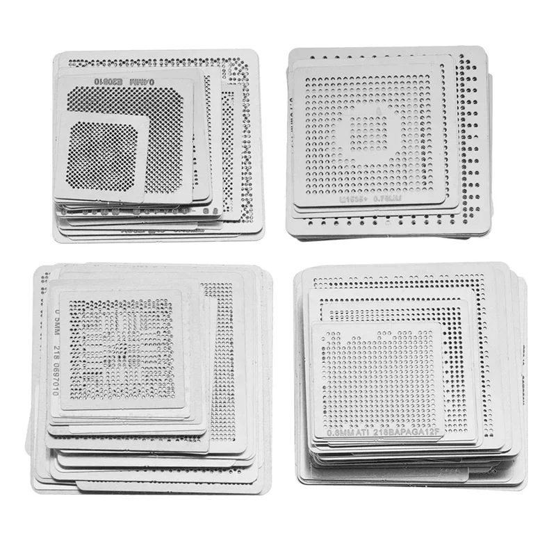 144Pcs BGA Direct Heat Graphics Card BGA Stencils For / / ATI Video Chips Bga Reballing Stencil Tample Kit