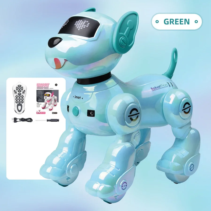 Robot RC Intelligent chantant danse cascades chien programmation intelligente télécommande animaux de compagnie chiot Robots chien jouets pour enfants cadeaux pour enfants