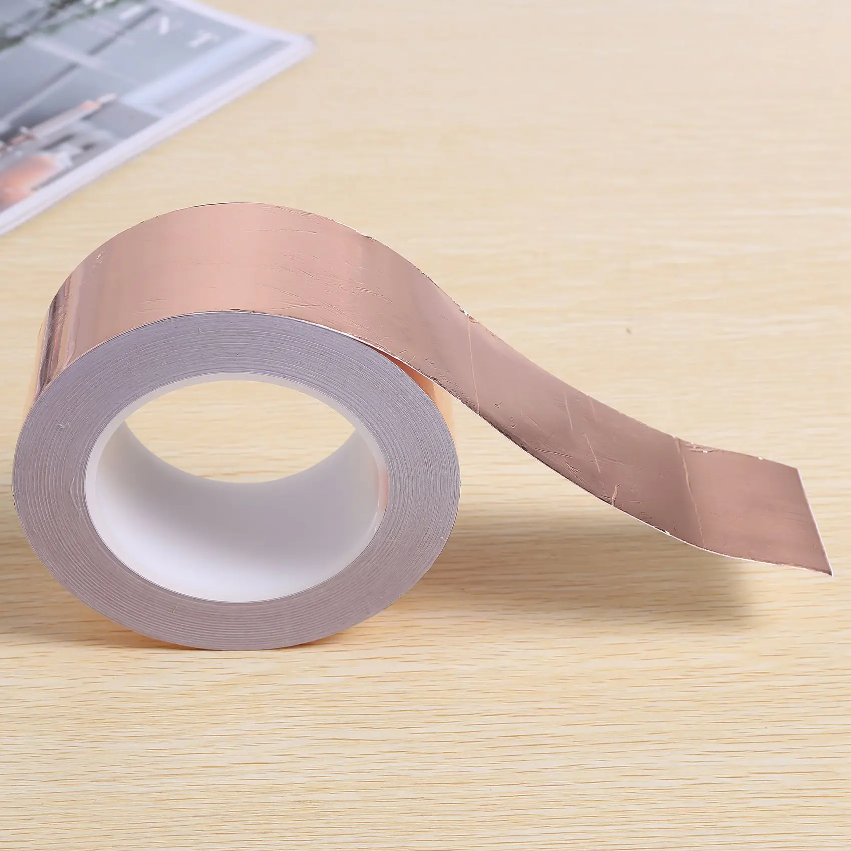 Copper Foil Tape 50Mm X 30M For EMI Shielding Conductive Adhesive For Electrical Repairs,Snail Barrier Tape Guitar-[A22I Store]