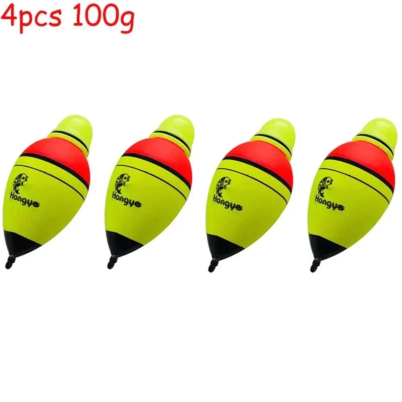 2/4 Stuks 30/40/50/60/70/80G/100G Eva Lichtgevende Vissen Nacht Float Licht Stok Schuim Plastic Bobber Zee Rots Vissen Opvallende Drijvers