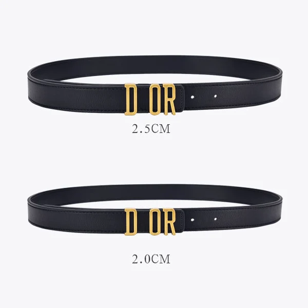 

French High-end Luxurious Letter-style Leather Belt, Fashionable and Versatile Casual Cowhide Belt for Women