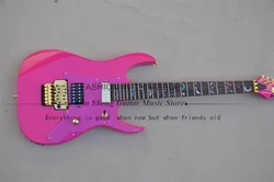 Pink Electric Guitar  Maple Neck Set In Mahogany Rosewood Fingerboard Tremolo Bridge Gold Tuners RG Guitar