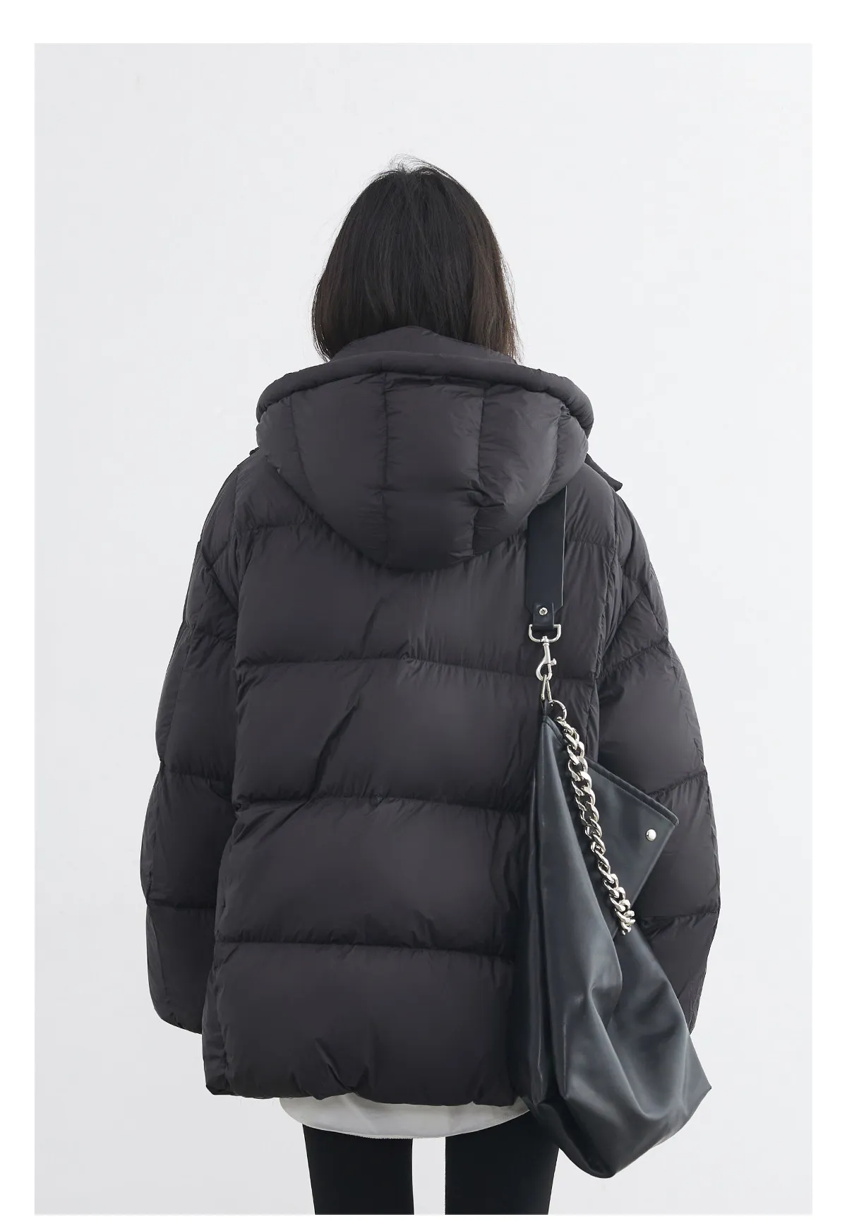 CHIC VEN New Women Down Jacket Solid Loose Casual Hooded Ladies Down Jacket for Woman 90 White Duck Down Coat Autumn Winter 2025