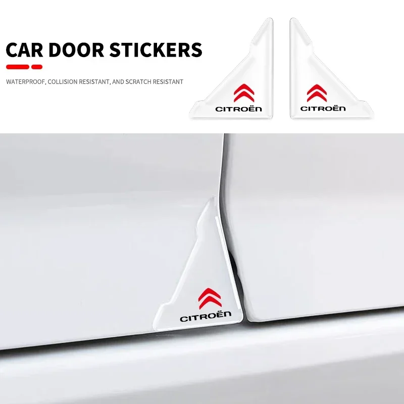 

Car Door Handle Corner Cover Bumper Crash Scratch Protection Emblems Protective For Citroen C4 C3 C5 C6 Berlingo C4L C3-XR C4