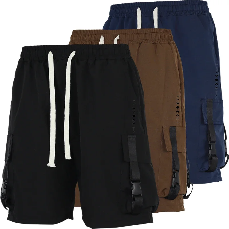 

Mens Summer Trend Cargo Shorts Geometric Print Multi-Pocket Outdoor Beach Wear Comfortable Fit Fashion Trousers Season Style